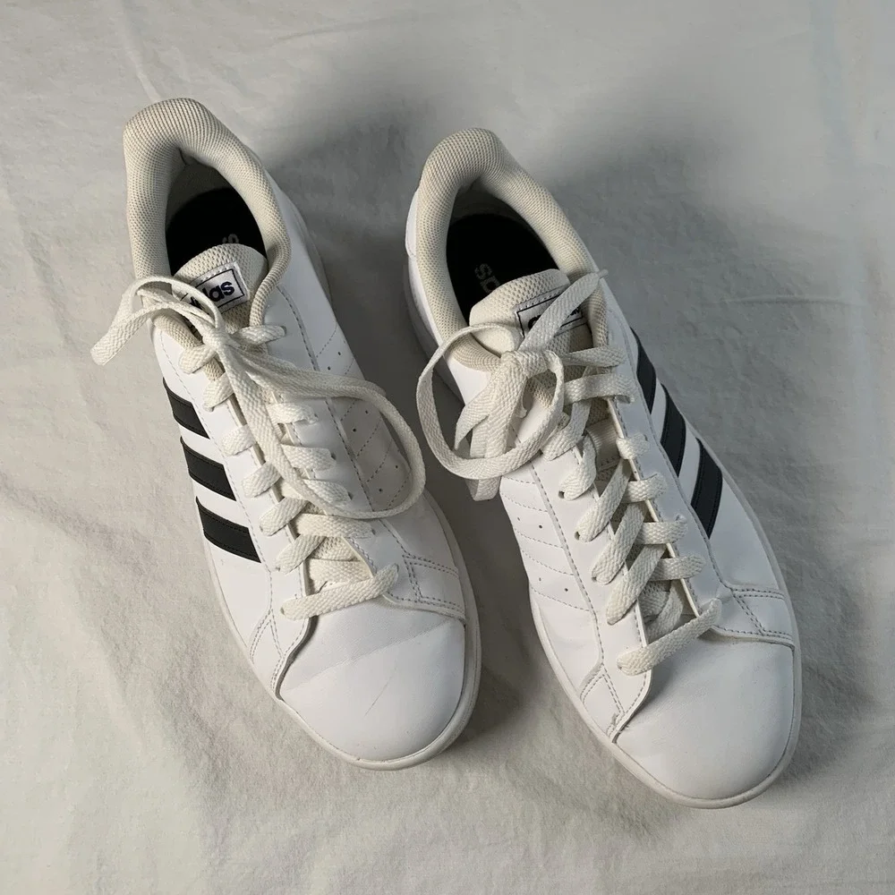 ADIDAS Mens Size 8.5 GRAND COURT BASE Tennis Shoes Sneakers Style‎ EE7904 EUC